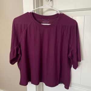Patagonia Capilene Cool Trail Cropper Shirt in Deep Purple, Medium